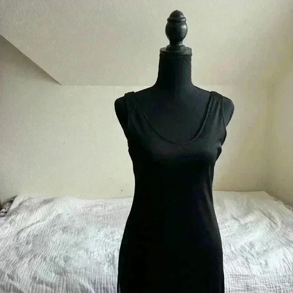 Black satin sleeves formal dress small - Picture 5 of 7